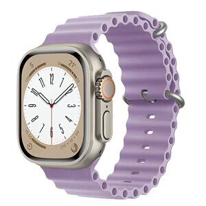 NEW[BAND] Waterproof Sport Silicone Ocean Strap for Apple Watch - Purple
